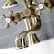 Kingston Brass KS228AB Deck Mount Clawfoot Tub Faucet with Hand Shower, Antique Brass KS228AB - alternate 6